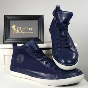 Blue Polo sneakers sz 10 Clarke
